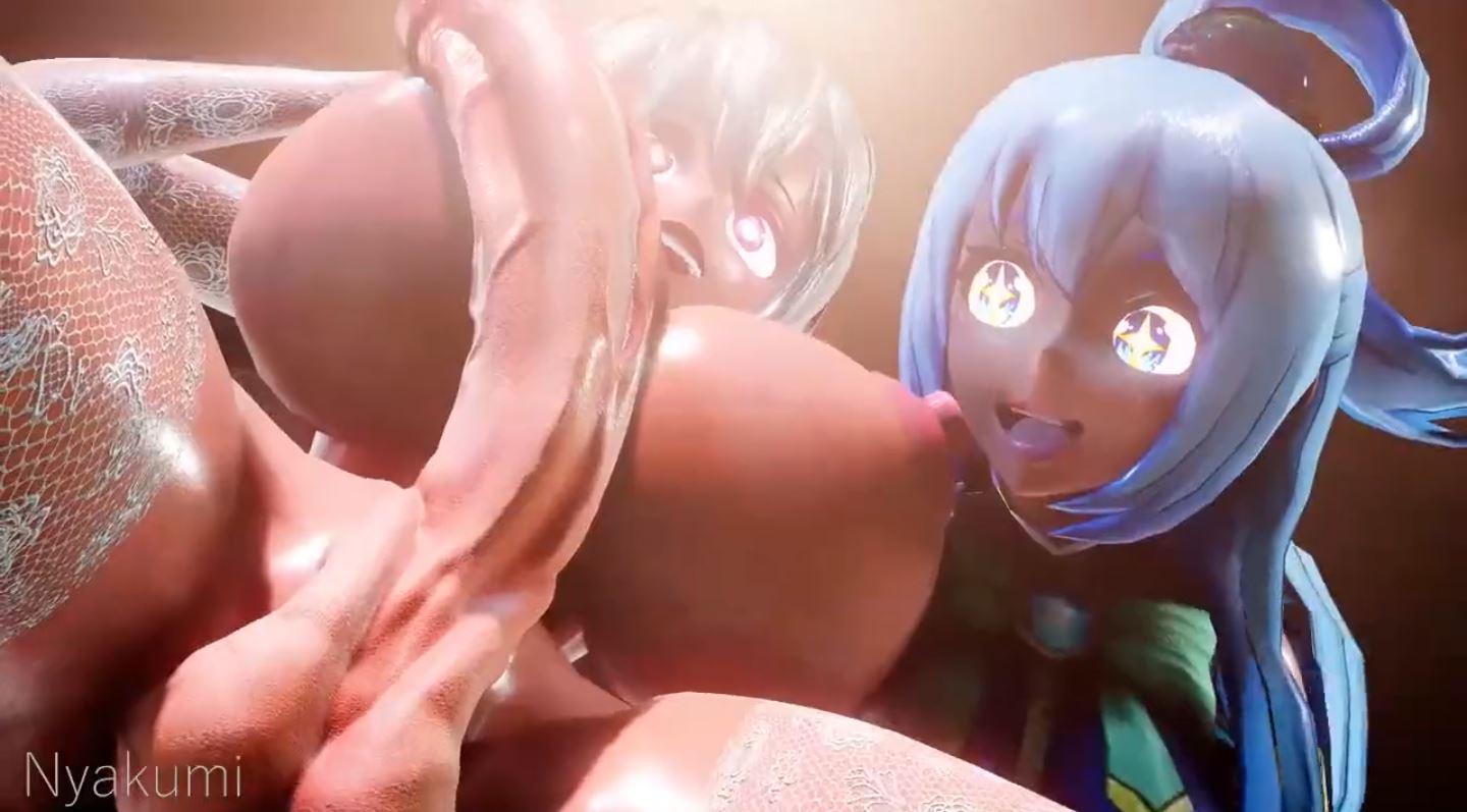 [HMV] Aqua Takes on a Futanari at the Bar in Erotic Animation